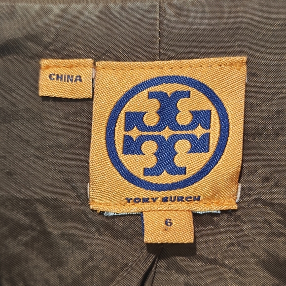 Y2K Tory Burch Tweed Blazer Small Size 6 Micha Brown Black Pockets - Picture 4 of 7